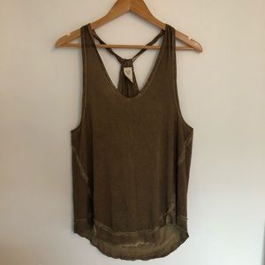 Free People We The Free Olive Green Racerback Tank